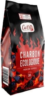 Charbon de barbecue issu des coques de cacao